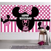 Minnie 2nd Birthday Backdrop, Minnie 2nd Birthday Banner Party Supplies, Minnie 2 Bday Decorations Photography Background (6.6 x 3.3 ft)