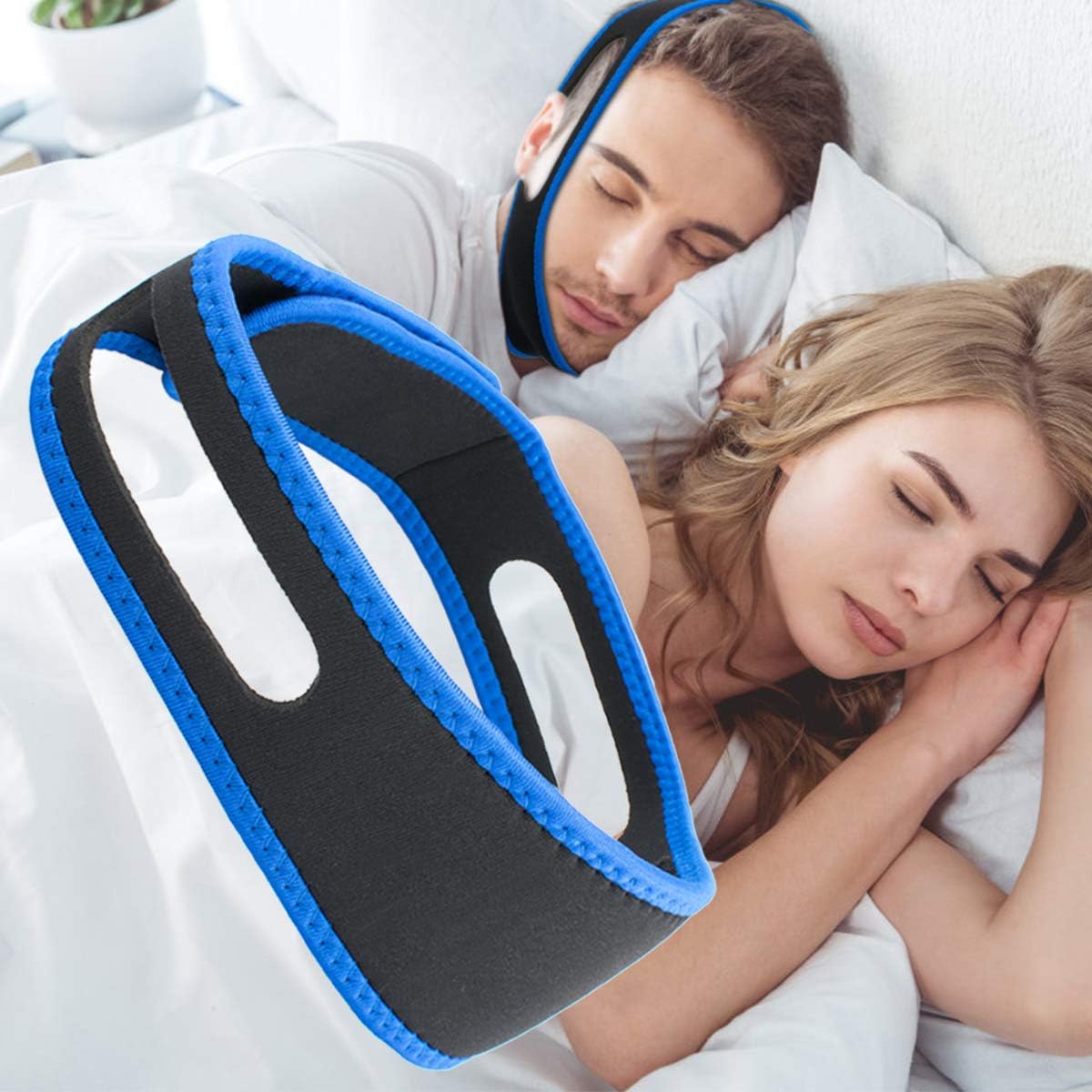 Anti Snoring Chin Strap,Snoring Solution Anti Snoring Devices Effective Stop Snoring Chin Strap for Men Women Adjustable Snore Reduction Chin Straps Snore Stopper Advanced Sleep Aids Better Sleep: Health & Personal Care