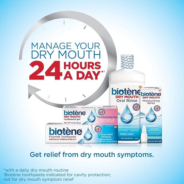 BIOTENE DRY MOUTH ORAL RINSE, FRESH MINT 16 OZ (PACK OF 5)