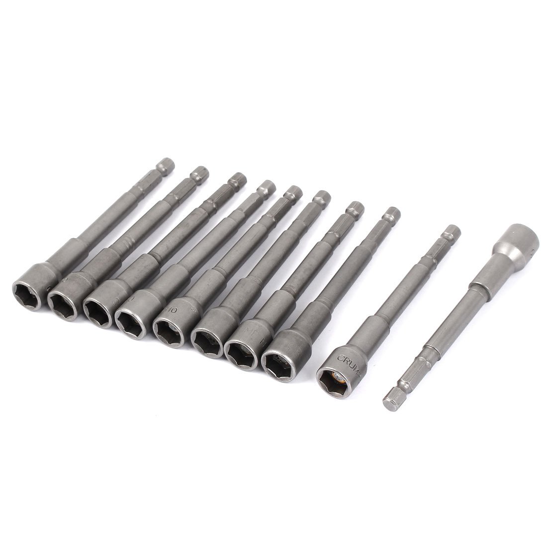 Sourcingmap 10mm x 100mm Hex Socket Bit Magnetic Nut Driver Setter 10 Pcs