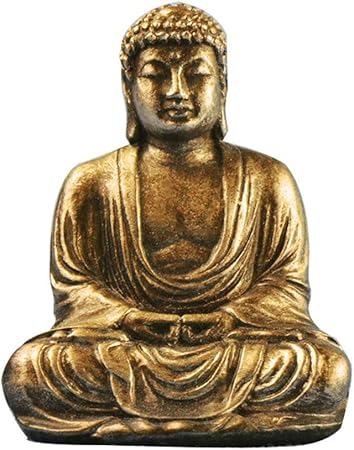 Statua Di Buddha Buddha Seduto Effetto Pietra Giardino All Aperto Interno Statua Ornamentale Oro Amazon It Casa E Cucina