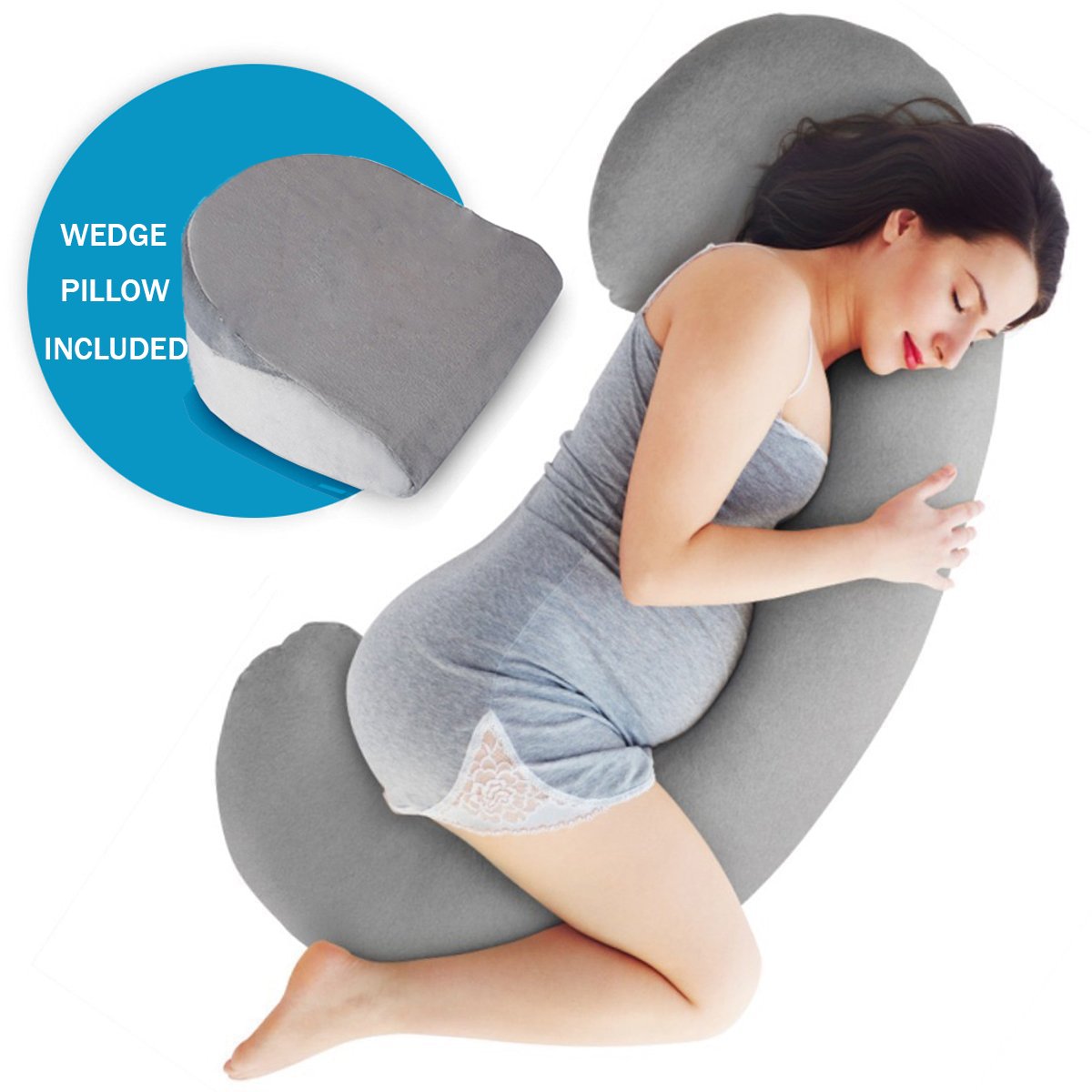 Amazon Com Full Body Jersey Maternity Pillow Baby Nursing