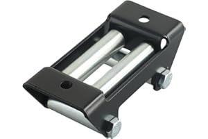 Vasiumic For ATV UTV Winch Roller Fairlead, Heavy Duty 4 Way Cable Guide with Galvanized Steel Rollers, Compatible with 2000 