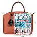 Hynes Victory Woven Pattern Large Tote Bags Handbags for Women, Brown2