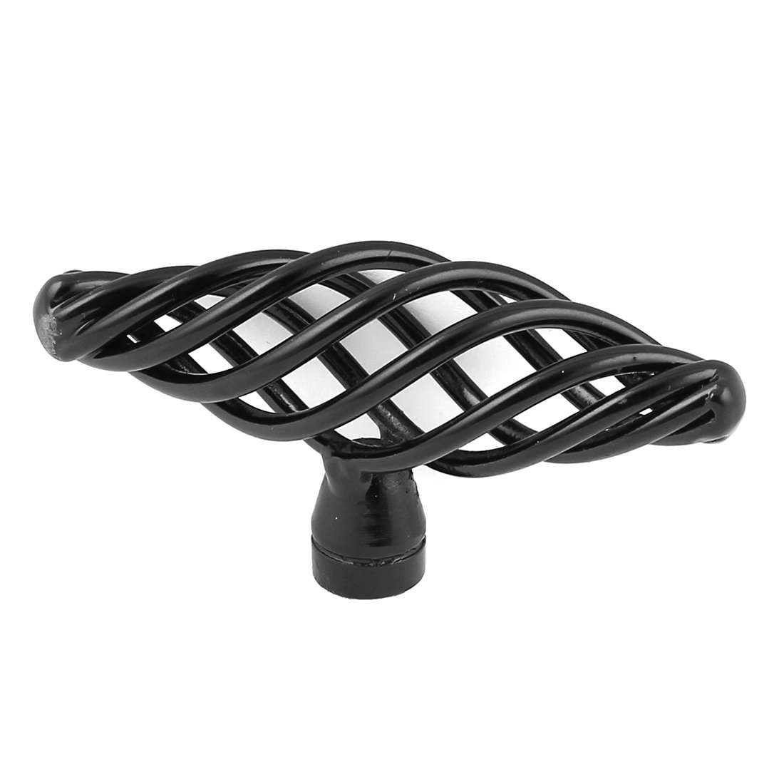 Sourcingmap 7.4cm Long Birdcage Knob Cabinet Cupboard Closet Pull Handle Black
