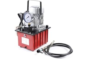 EAPMIC 10152 PSI Hydraulic Electric Pump 750W Single Acting 2-70Mpa Jack Split Hydraulic Driven Pump 110V 7L Manual Valve Hydraulic Power Pack Cylinder Hydrafore Pump (DYB-63B Red)