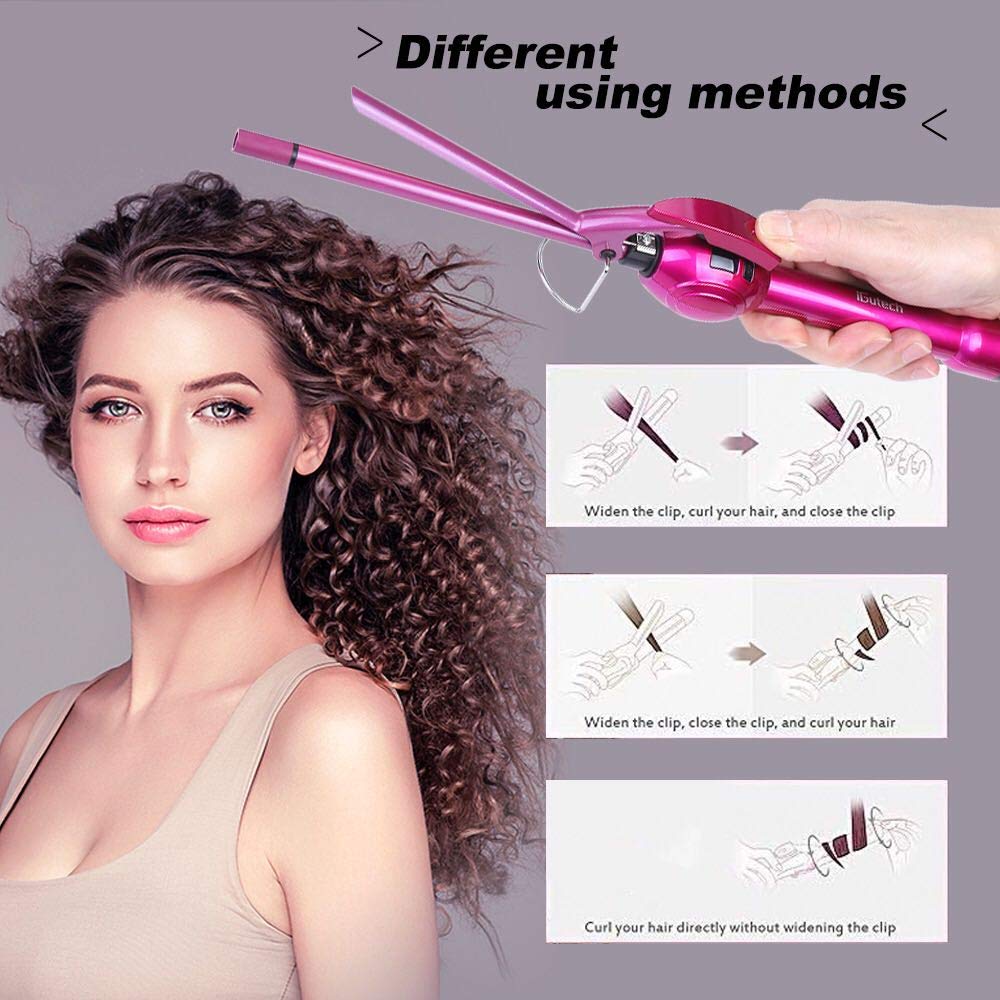 9mm Curling Iron Hair Curler,3/8 Inch Small Barrel Curling Iron Ceramic for Long & Short Hair