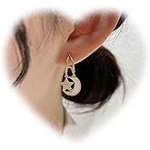 W WEILIRIAN Boho Star Moon Dangle Earrings Crystal Star Drop Earrings Gold Wrap Stud Earrings Crescent Moon Earrings Jewelry for Women and Girls Gifts