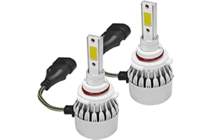 tobenbone 2 PCS 9005/HB3 Car LED Light Replacement, 3800LM 6000K Super Bright Waterproof C6 Fog Lighting Bulb, Plug & Play Led Headlights High and Low Beam Car Accessories