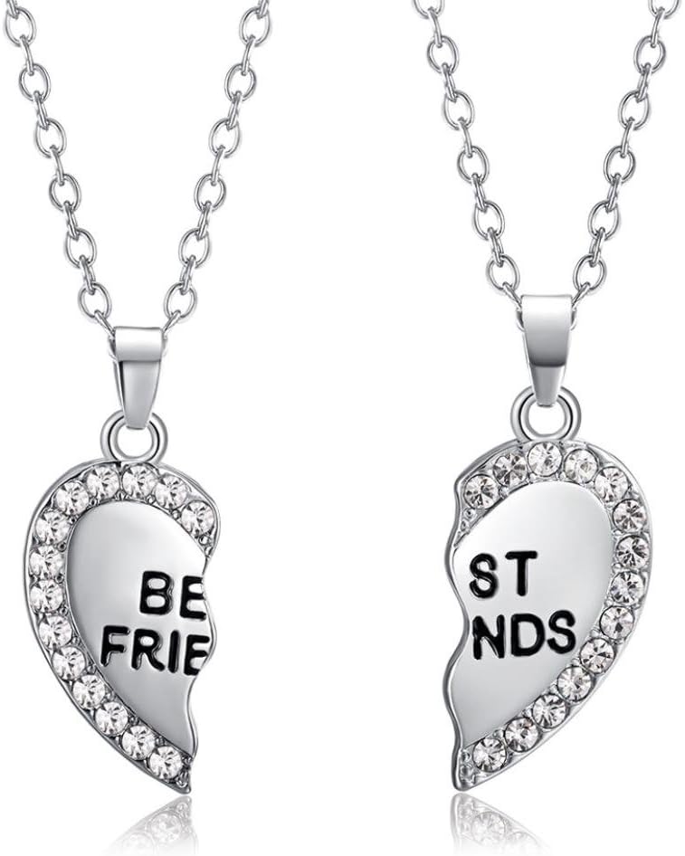SAMENO2018 Fashion Girl Women Best Friend Unisex Mens Womens Heart Pendant Necklace Jewelry Chain New