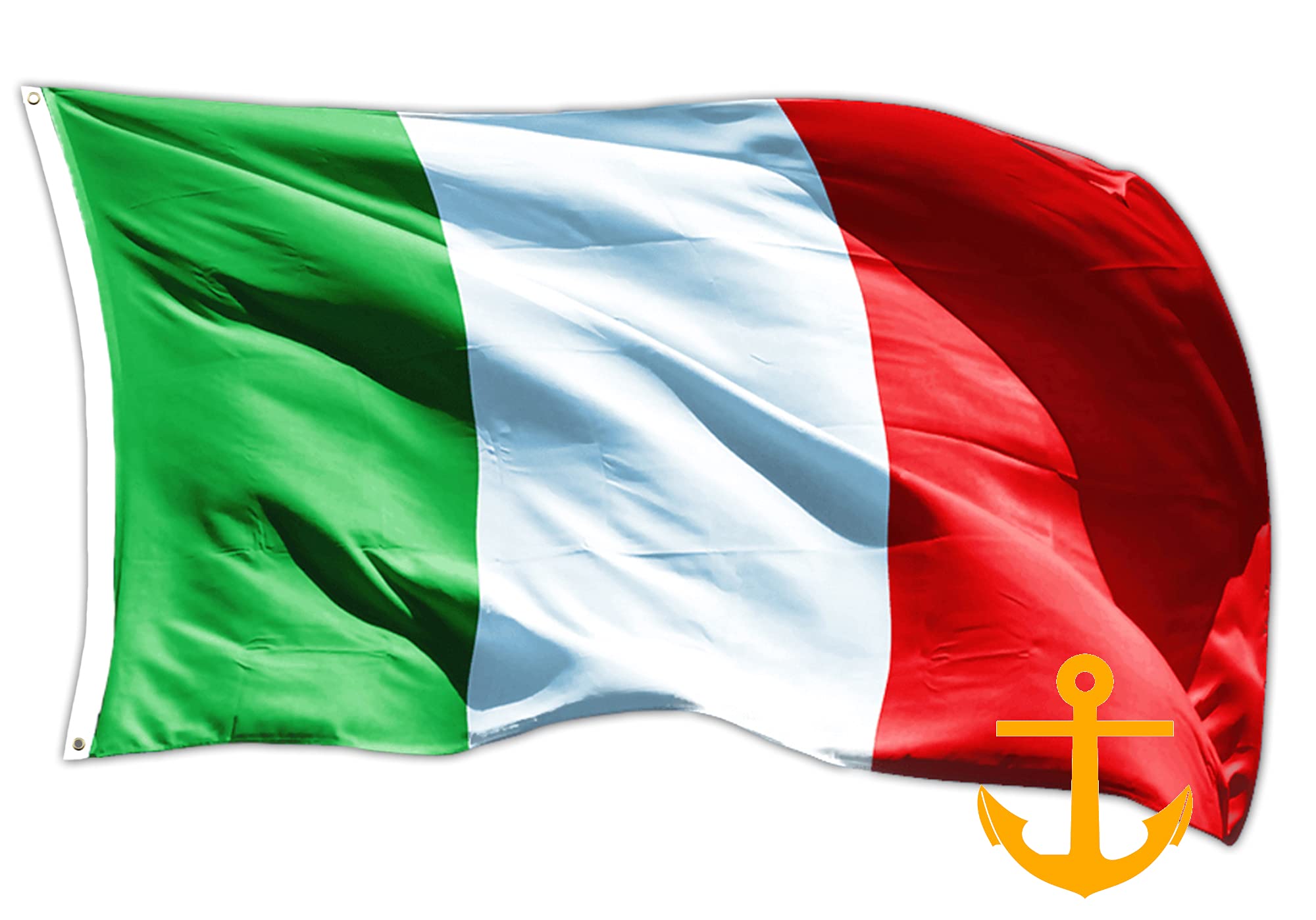 GUSTO All Well Flag Italy 5 * 3ft 90x150cm Tricolor National (Nautical Fabric)