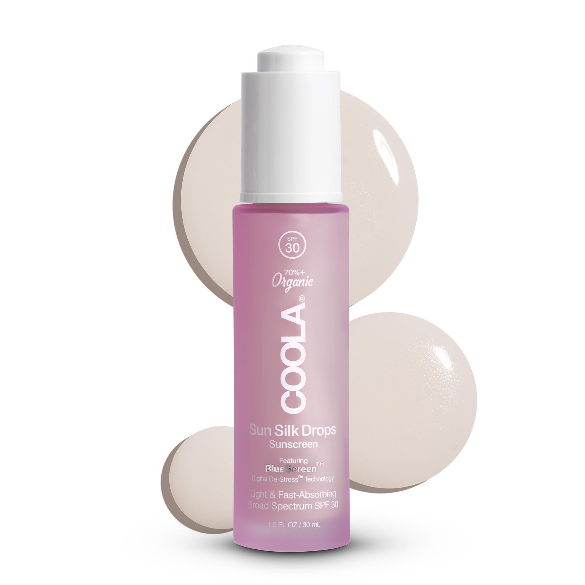 Coola Sun Silk Drops SPF 30 Face Sun Cream, Daily SPF Moisturiser, Broad Spectrum UVA/UVB Protection Sunscreen, Lightweight and Breathable Formula, 30 ml, Multicolor