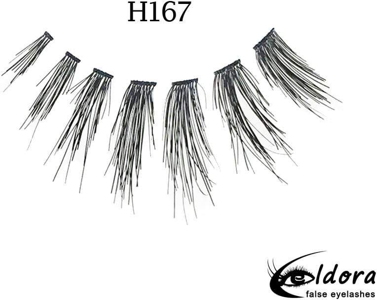Eldora False Eyelashes H167, black, 167 count (Pack of 1)