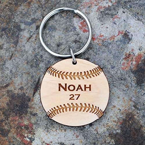 Personalized Baseball Keychain Softball Keychain Handmade