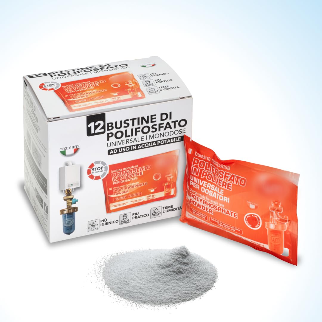WK Polyphosphate Sachets 12 x 80 g | Protection Against Limestone and Corrosion | Quality Guaranteed | Food Use