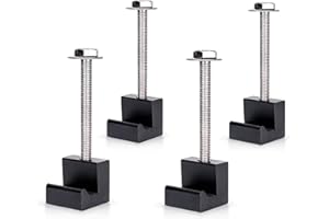 AA-Racks P-AC-07 Pickup Truck Tool Box Tie Downs Aluminum J Hook Crossover 4 Pack, Black