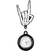 Plifal Nurse Pocket Watch Nursing Badge Fob with Second Hand - Retractable Clip On Clock with Secondhand for Medical Staff Women Men