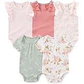 Kiddiezoom Newborn Baby Bodysuit Short-Sleeve Rompar Clothing Set 5-Piece