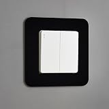 JJWNMLL 4 Pcs Light Switch Cover Plates Black 3.38 Inch Surround view 7
