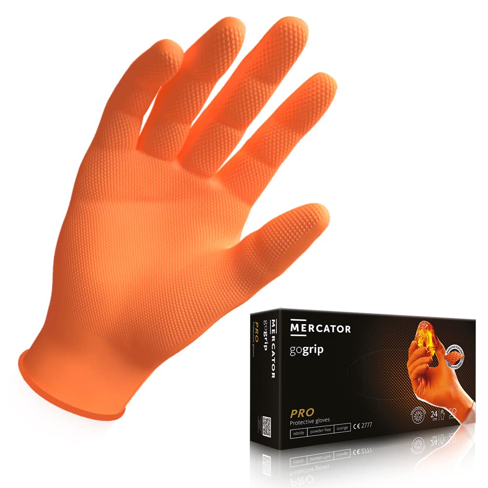 MERCATOR MEDICAL, Size:L - 50 Pieces, Kolor:GoGrip Orange