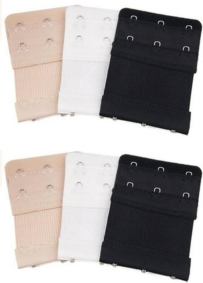 YELOEE6pcs Women Soft Comfortable Bra 2 Hooks / 3 Hooks / 4 Hooks Extender