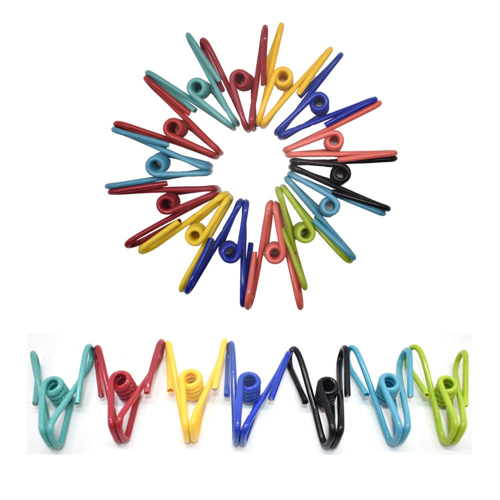 50Pcs Multi-Purpose Clothesline Utility Clips PVC-coated Steel Wire Clip Windproof Clothespin Assorted Colors