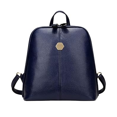 HCFKJ Rucksäcke, College Wind Umhängetasche aus weichem Leder Mode Wild Nieten Damen Rucksack