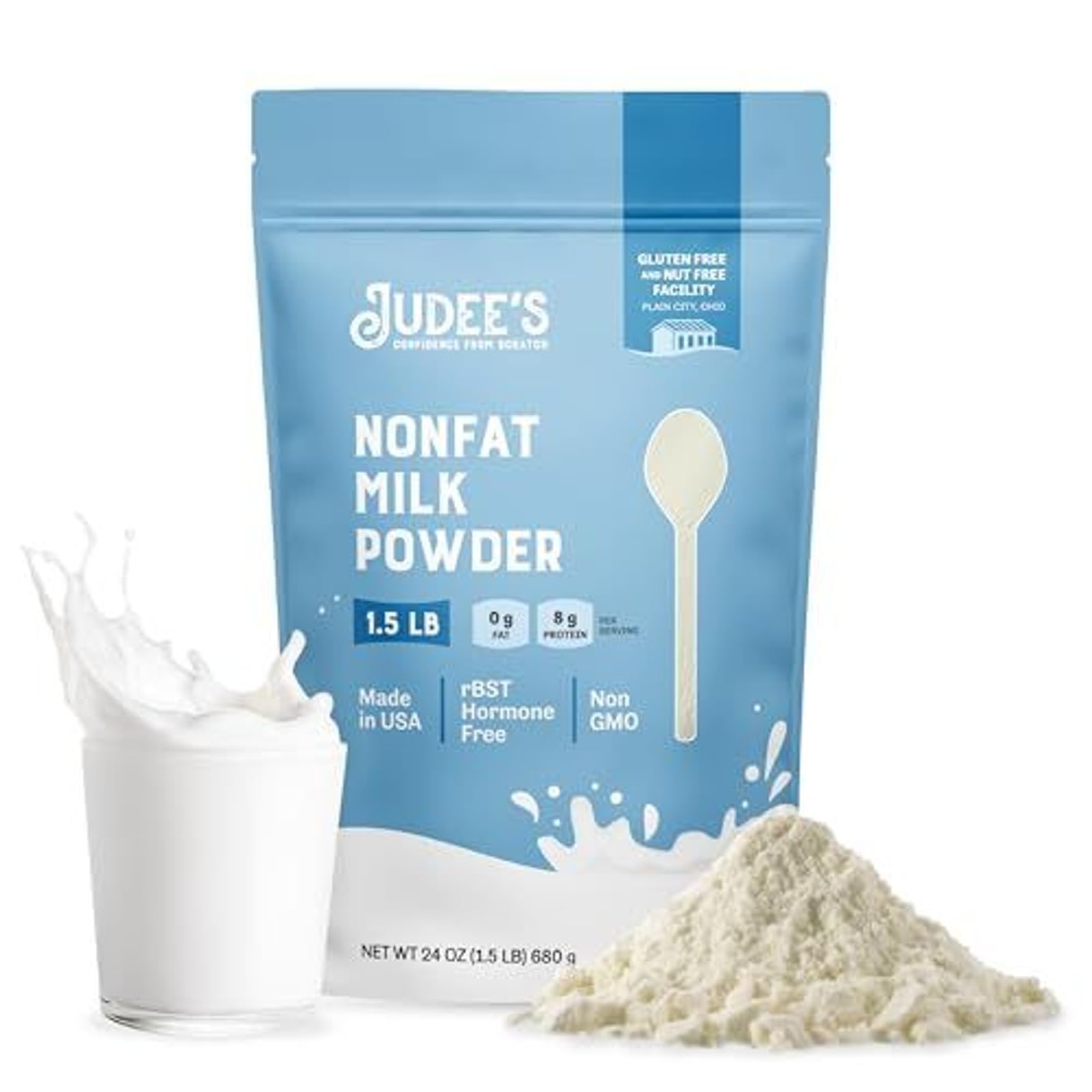 Judee's Gluten Free Non Fat Dry Powdered Milk 1.5
