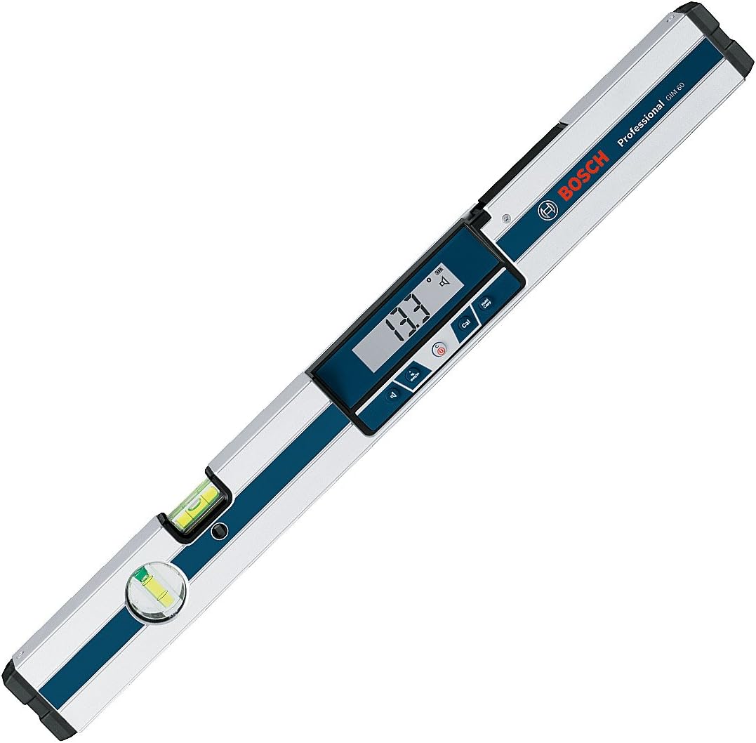 Bosch Professional Digital Inclinometer GIM 60 (Measurement Range: 0-360º, Length: 60 cm), Blue