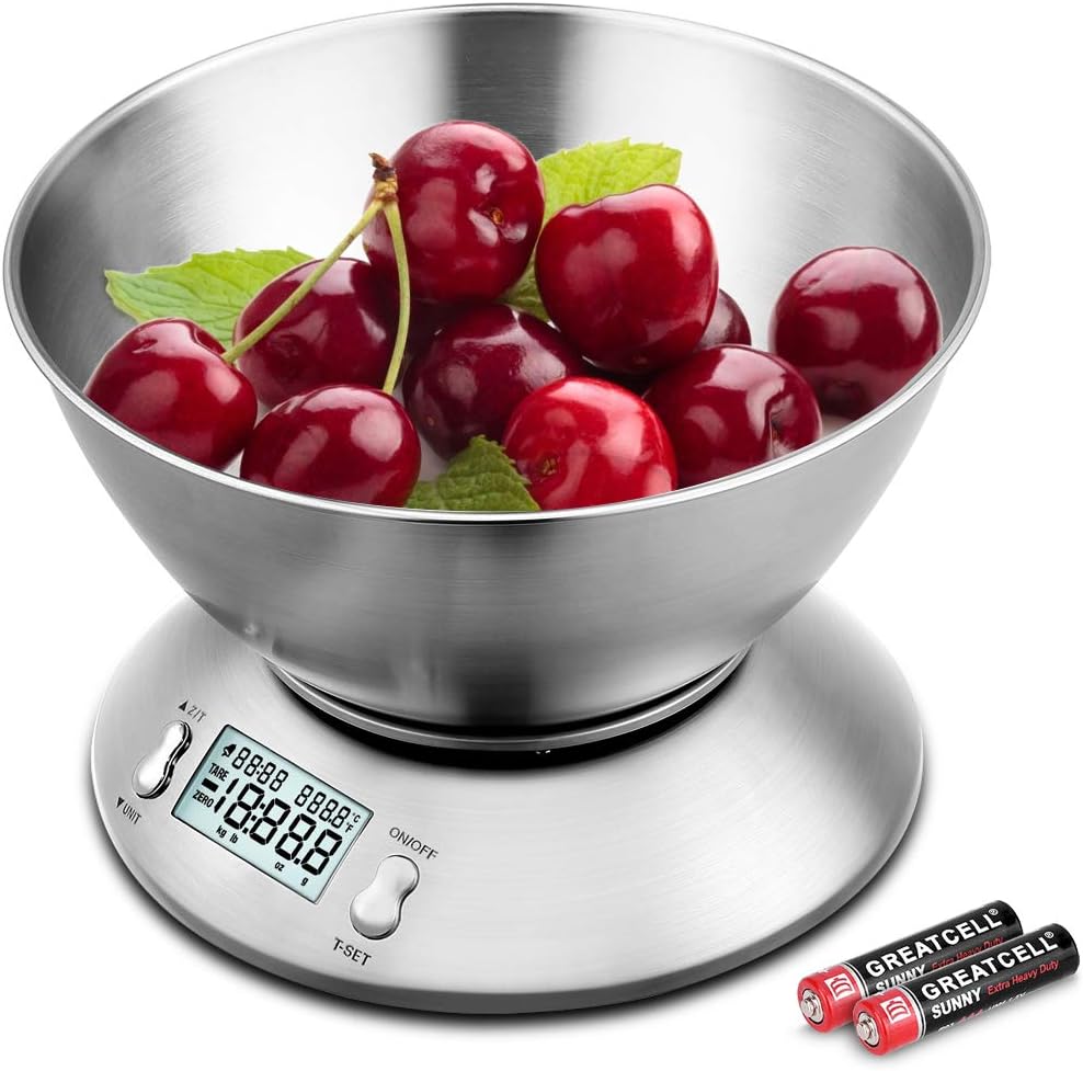 bilancia pesa cibo con ciotole