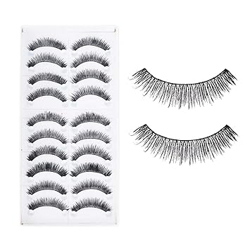 Electomania 10 Pairs Makeup Beauty False Eyelashes Eye Lashes Extension Long Thick