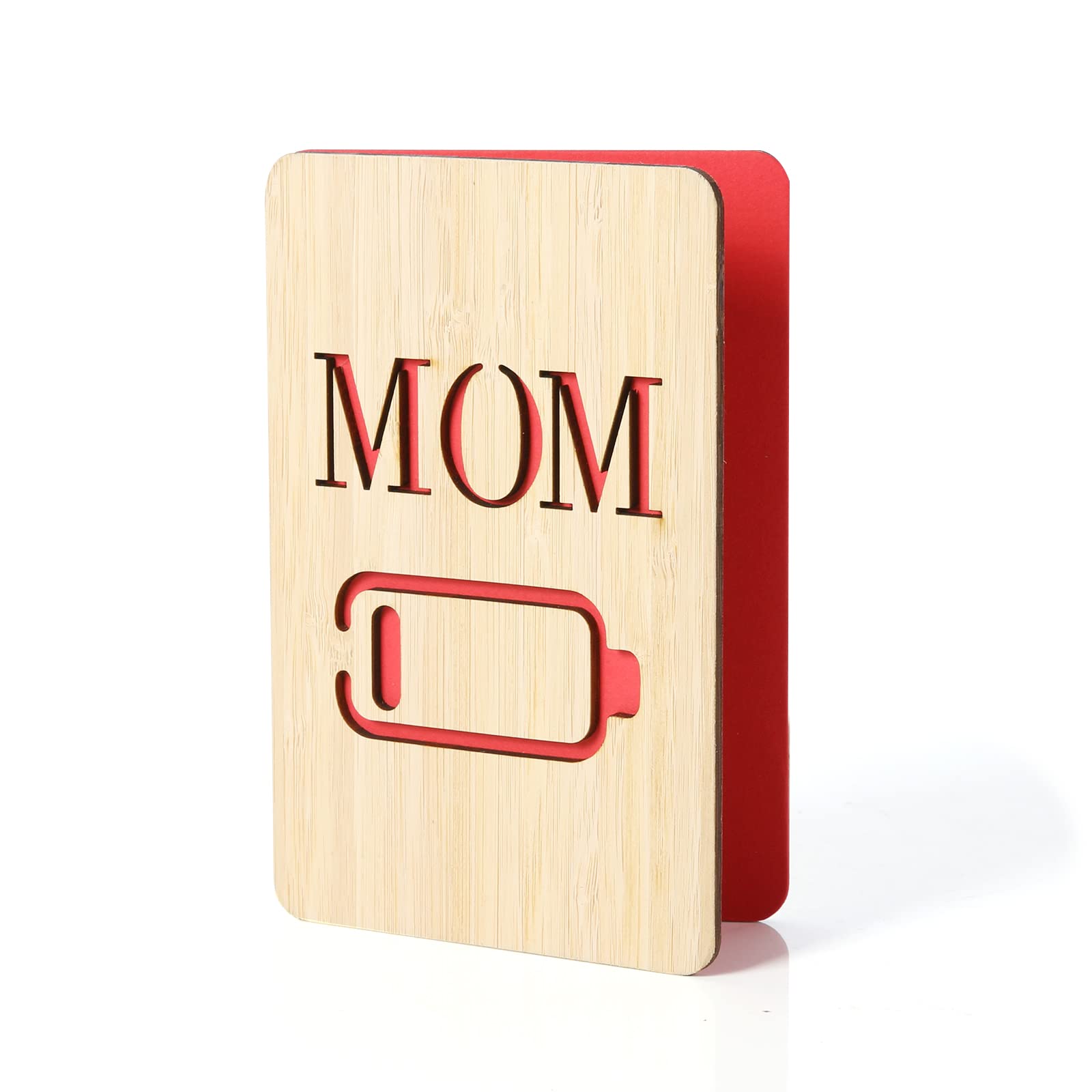 Funny Mothers Day Cards,Handmade Wood Mother's Day Gift for Mum Nanny Grandma,Wooden Thank You Greeting Card