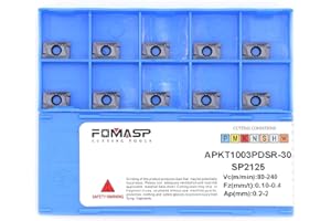 FomaSP CNC Milling Carbide Inserts Steel APKT1003PDSR Fit for Lathe Milling Cutting Tools 10pcs