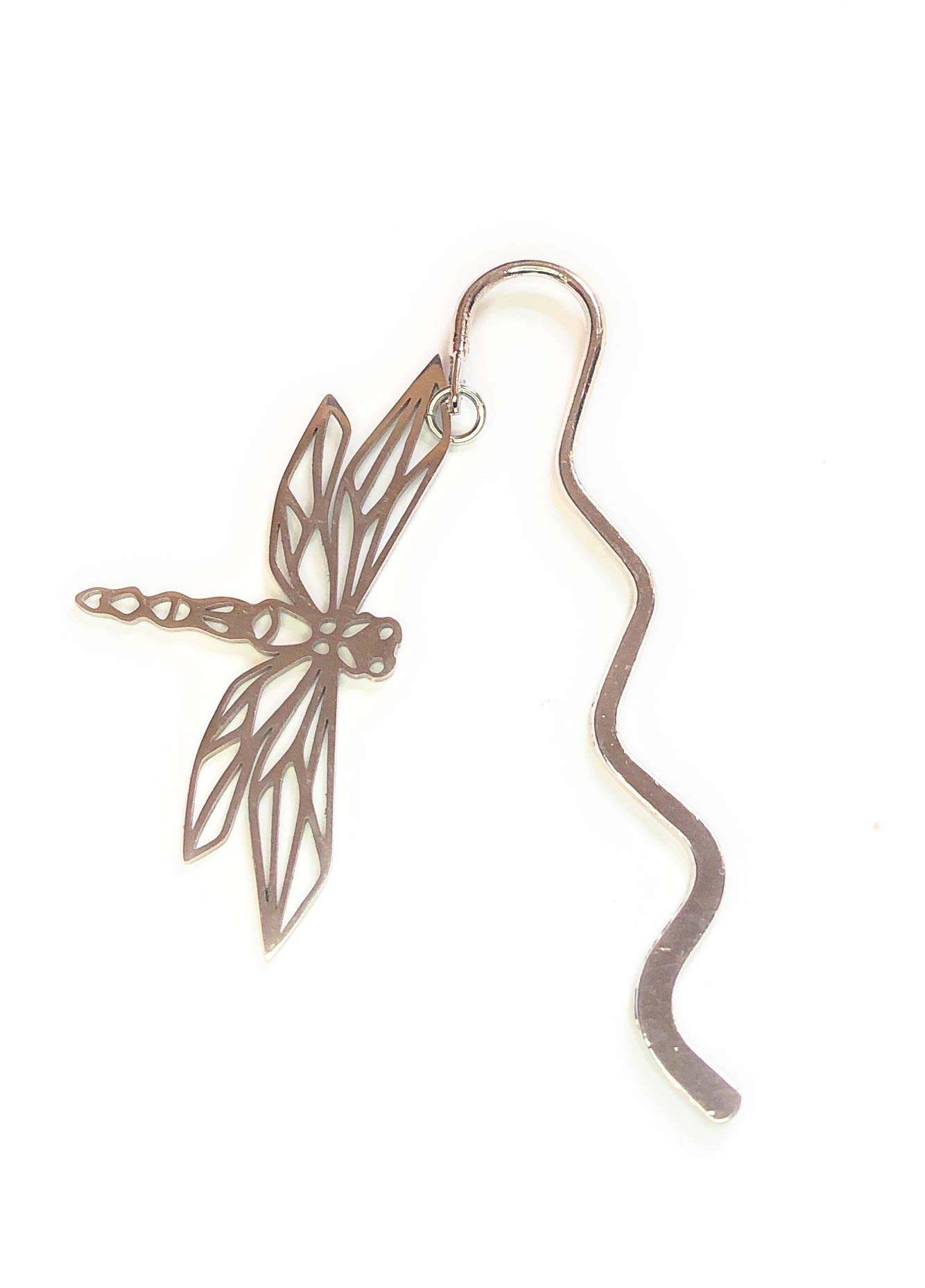 FizzyButton Gifts Dragonfly mini Bookmark with Stainless Steel Origami Style Charm, in Gift Bag