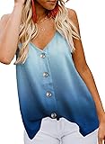 BLENCOT Womens Ladies Sexy V Neck Tie Dye Spaghetti