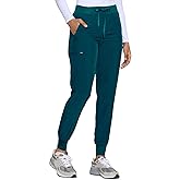 COZYFIT Womens Scrub Pants - Soft Stretch Yoga Style with 5 Pockets, Slim Fit Jogger Scrubs Pants for Women
