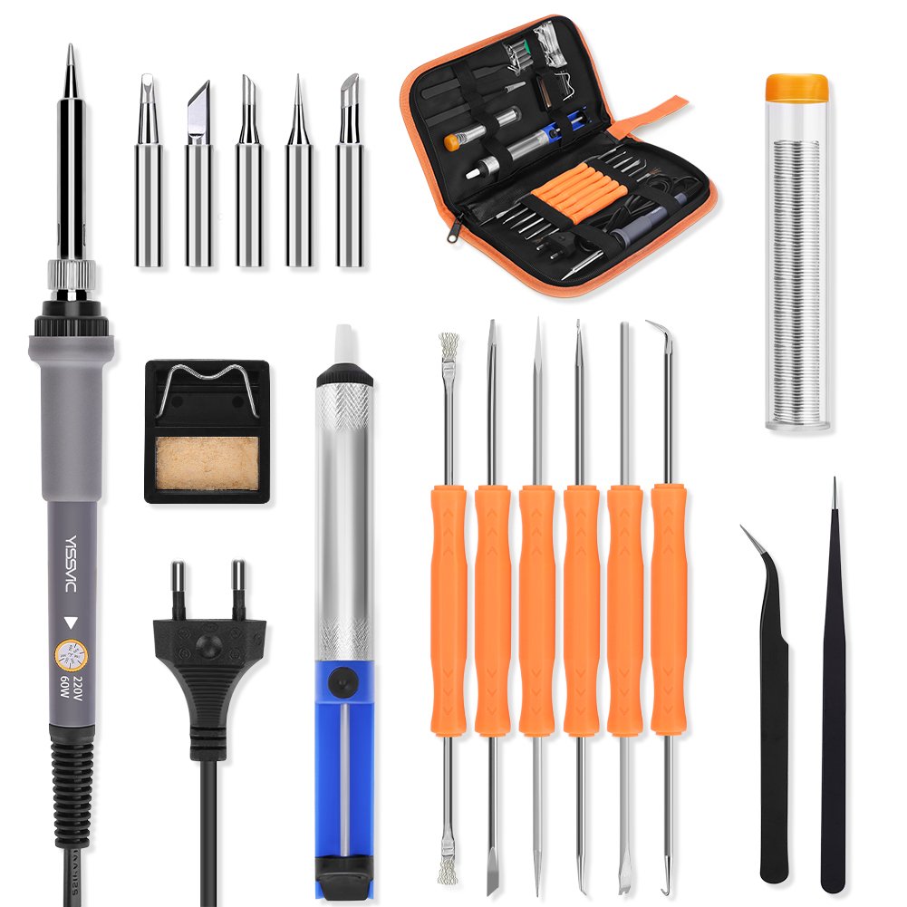 YISSVIC Kit del Soldador Eléctrico W V Soldador de estaño de Temperatura