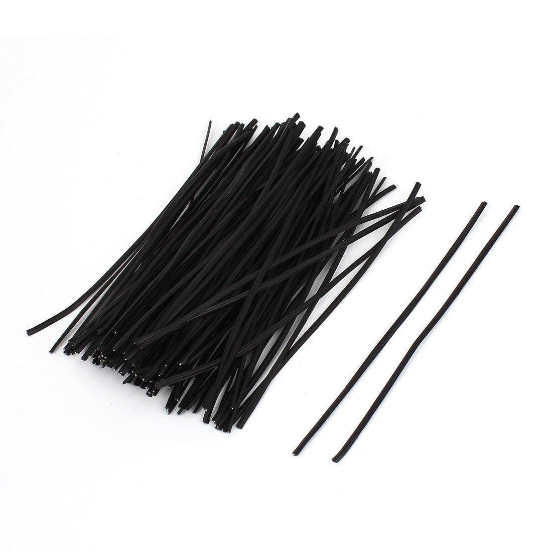 sourcing map Candy Bags Packaging Twist Cable Tie 1.8mm Width 100 Pcs Black