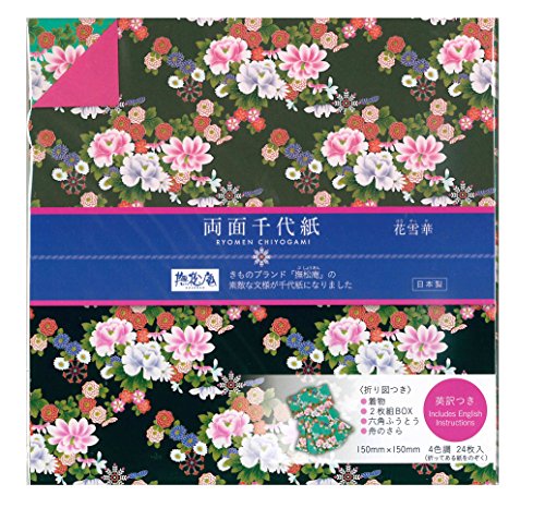 撫松庵a款4種24枚入 空運日本製兩面千代紙日本傳統摺紙文化手工藝色紙友禅和紙書籤150x150 愛購者 露天拍賣