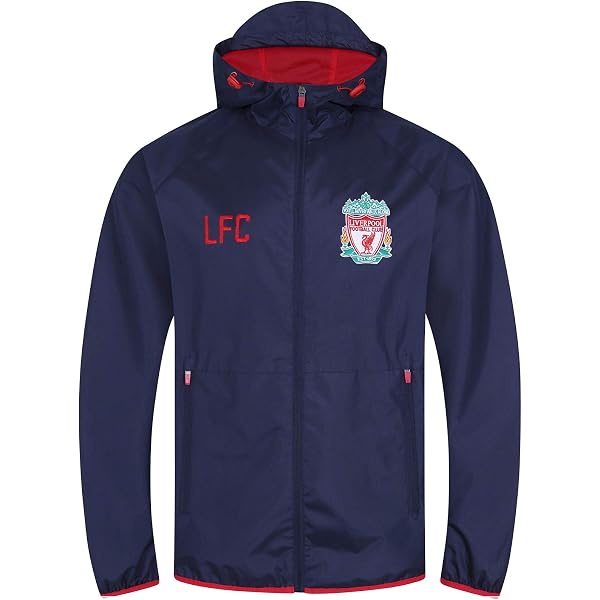 ウェア  Liverpool FC LFC AW JKT XL Liverpool FC Official Soccer Gift Mens Shower Jacket Windbreaker