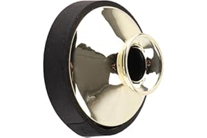 LUQEEG Alto Saxophone Mute, Lightweight ABS Sax Sound Dampener Alto Sax Mute Sax Dampener Mute Alto Saxophone Accessories for Saxophone Player (Gold)