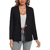 MINTLIMIT Womens Cotton Linen Blazer Long Sleeve Casual Work Office Lightweight Lapel Button Blazers Jacket with Pockets
