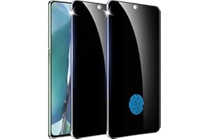 Amleute 【2+1 Pack】 Designed for Samsung Galaxy Note 20 Privacy Screen Protector【Support Fingerprint Unlock】 9H Tempered Glass,Anti-Spy Film,Compatible for Samsung Note20 5G