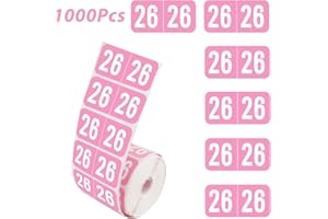 1000Pcs 2026 Year Stickers, Self Adhesive File Folder Year Labels, Color Coded 2026 Stickers for End Tab File Folders Office 