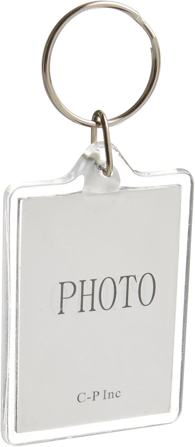 10pcs Clear Acrylic Blank Photo Picture Frame Keychain Keyring Insert, Suit the size of 2.74.6cm (Rectangle): Home & Kitchen
