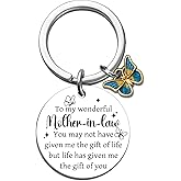 MOEXUKO Valentines Day Gifts for Mother in Law Birthday Gifts Mother of the Groom Gift Best Mothers in Law Keychain Wedding Mothers Day Thanksgiving Christmas Gift for Mom Keyring