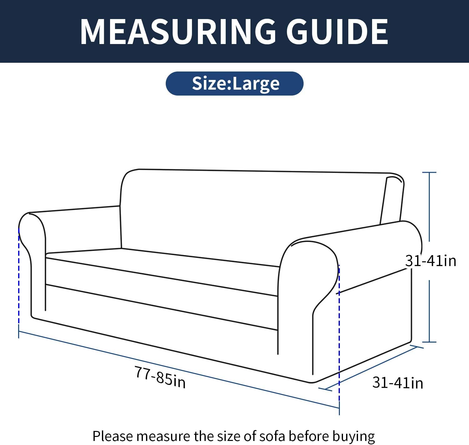 AlGaiety Stretch Sofa Cover Slipcover, Furniture Protector Spandex 1-Piece Couch Coat(77"-85") with Elastic Bottom for Dogs, Cats, Kids Small Checked Pattern Fabric (Sofa, Gray): Home & Kitchen