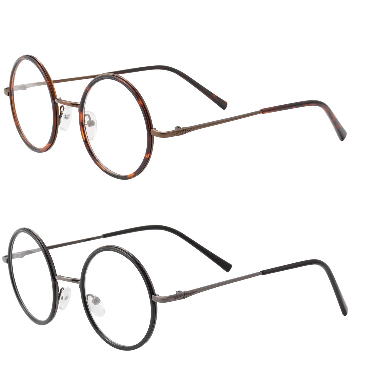Buy BESTUM Round Vintage Plain Glasses for Women Men clear Lens Retro