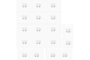 Gdsinstna Shower Caddy Adhesive Replacement, Shower Caddy Adhesive 8 Pcs, Shower Shelf Adhesive, Adhesive Hooks for Showe Caddy, Soap Holder, and Kitchen Racks