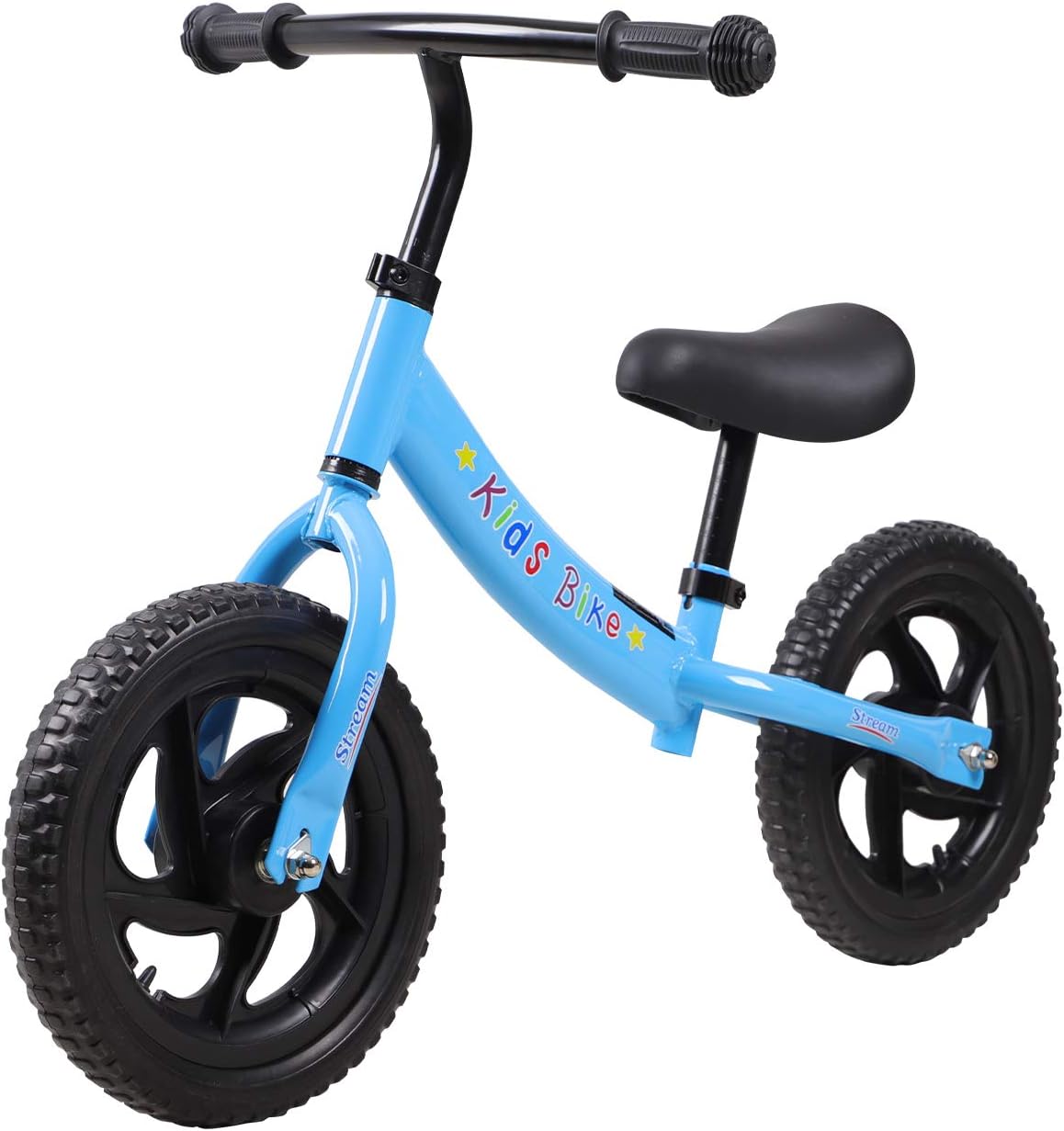 12" Balance Bike Carbon Steel Frame No Pedal Walking Balance Bike Training Bicycle for Kids and Toddlers 2-6 Years Old